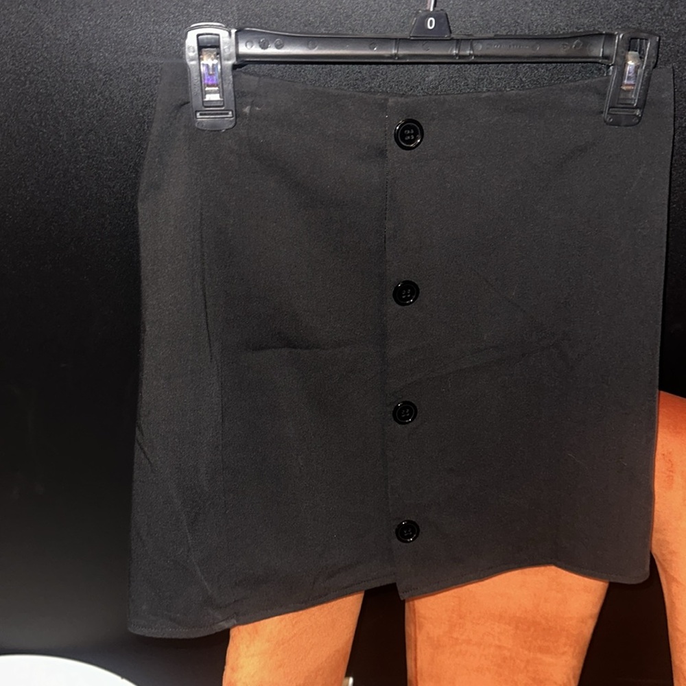 Princess Polly Size 4US Black Front Button Skirt